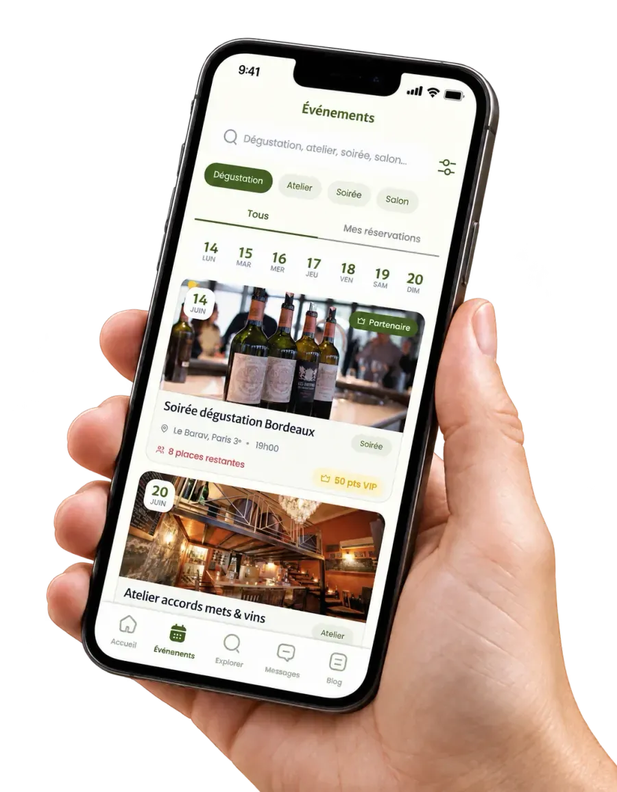 Agenda des événements WineShare
